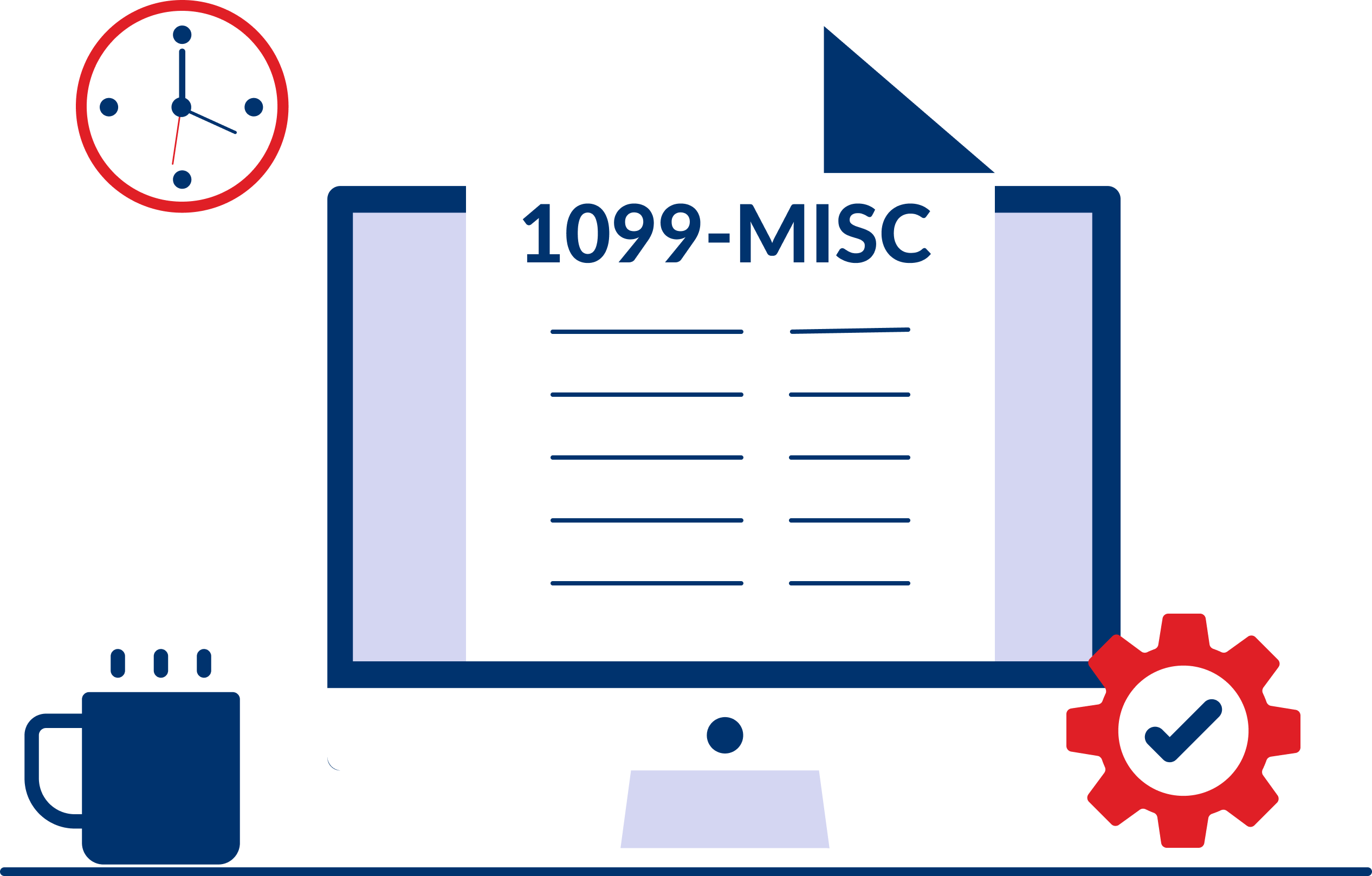 Professional woman working on laptop filing 1099 forms online