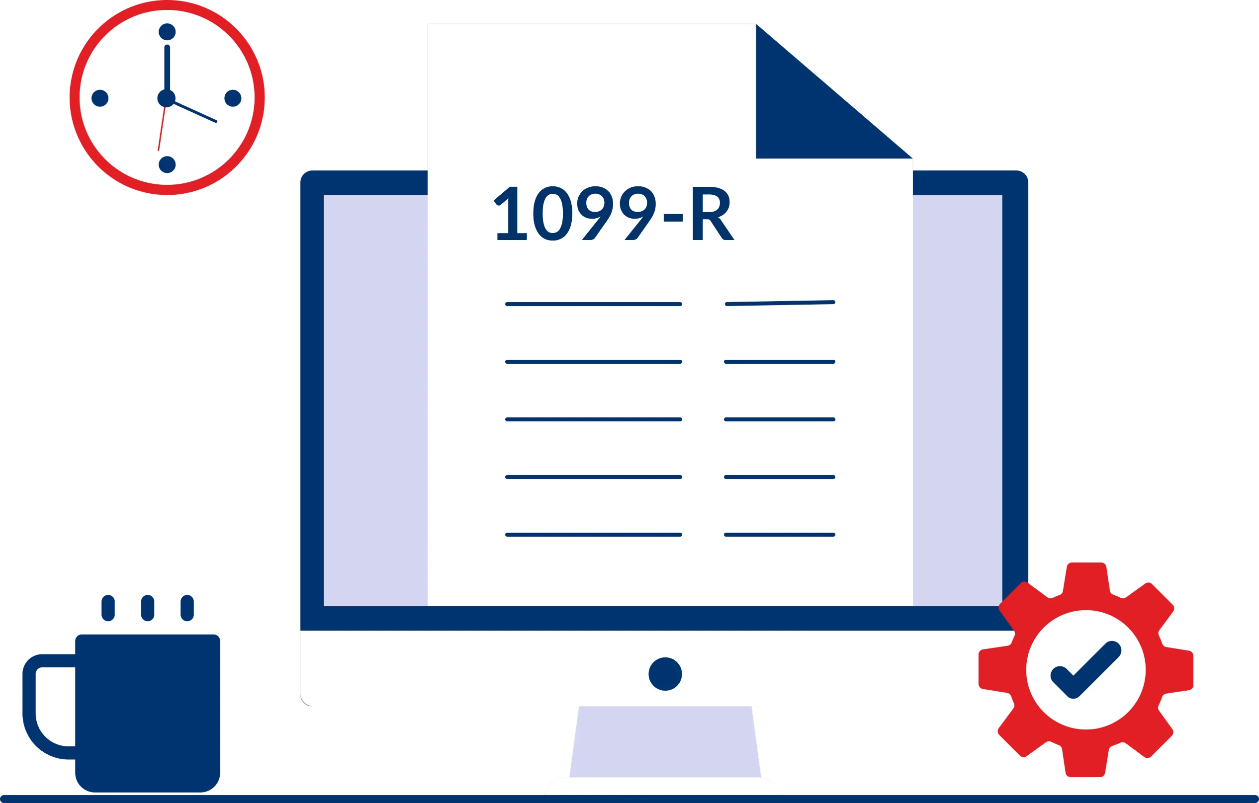 Professional woman working on laptop filing 1099 forms online
